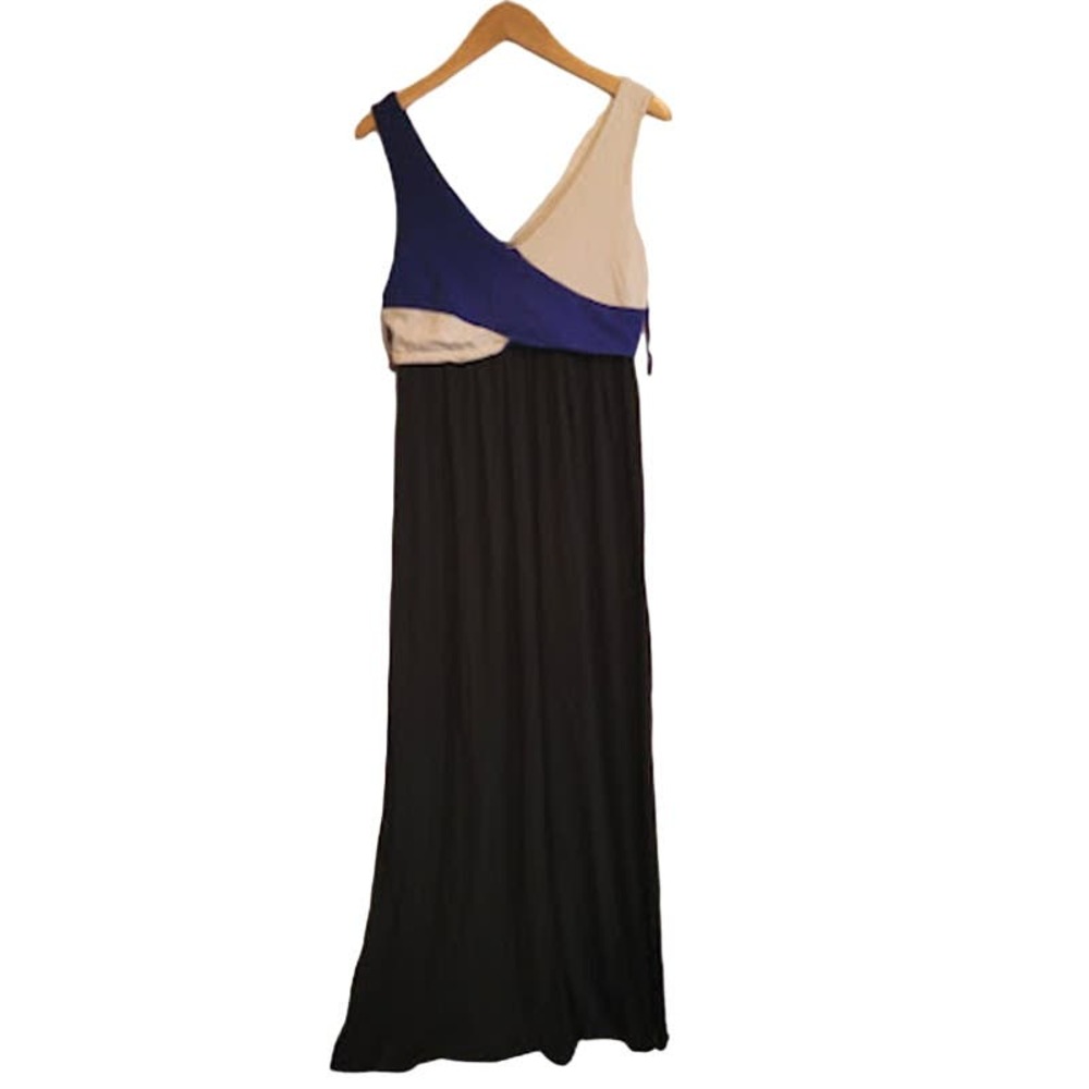 Anthropologie - Maeve- Blue, cream, and black maxi dress- size medium - Picture 2 of 8